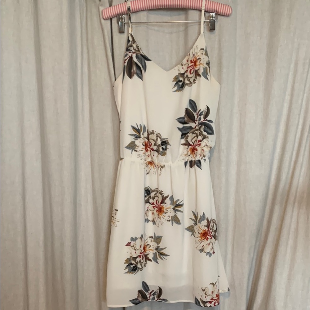 Grace Karin White Floral Sleeveless Sundress